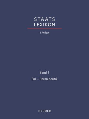 cover image of Staatslexikon